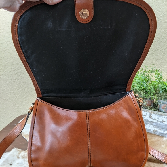 Vtg Antonio Melani Saddlebag Hobo Crossbody - Picture 7 of 9